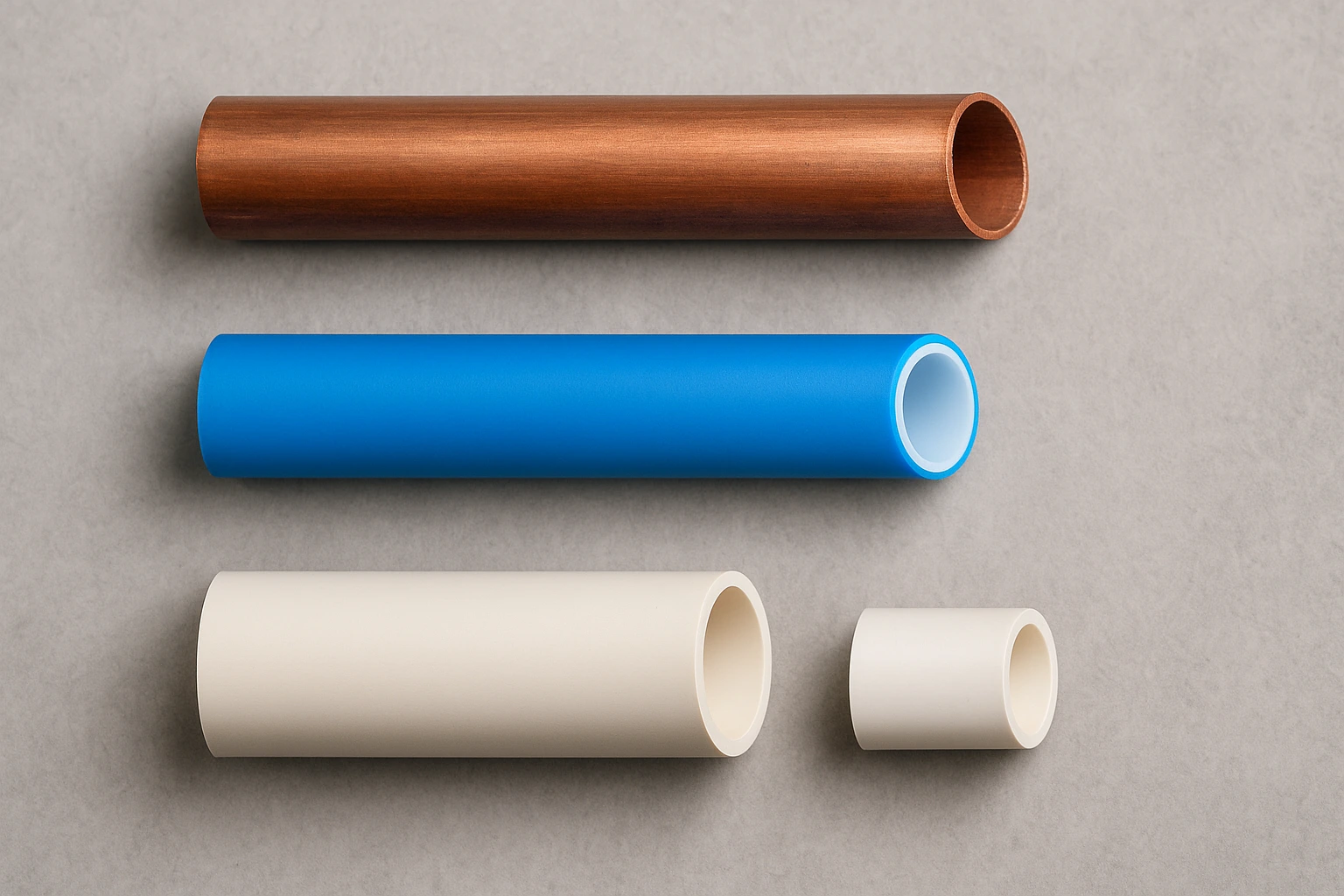 Copper vs Pex vs PVC Pipes