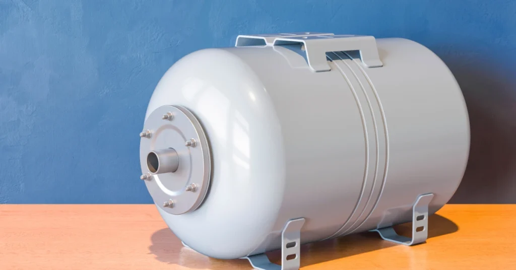 pressure tank installed