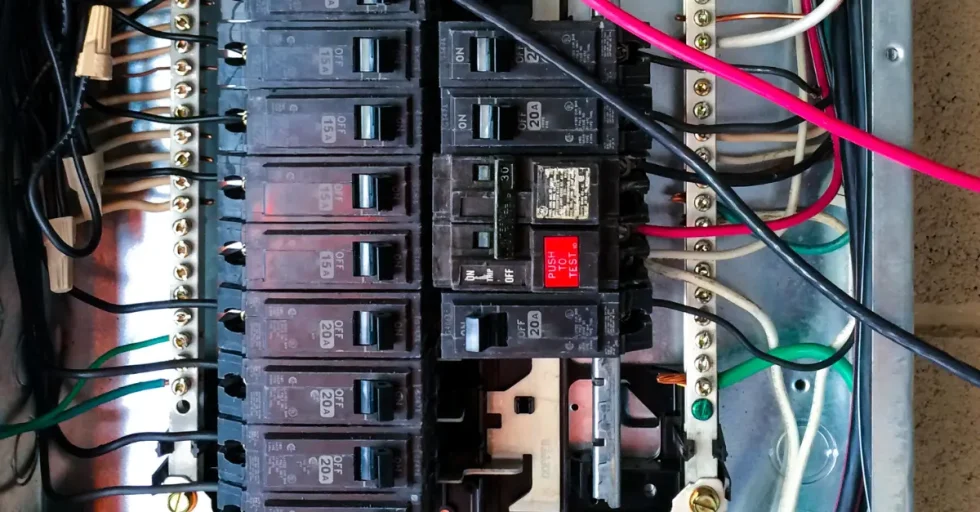 Close-up of an outdated Zinsco electrical panel